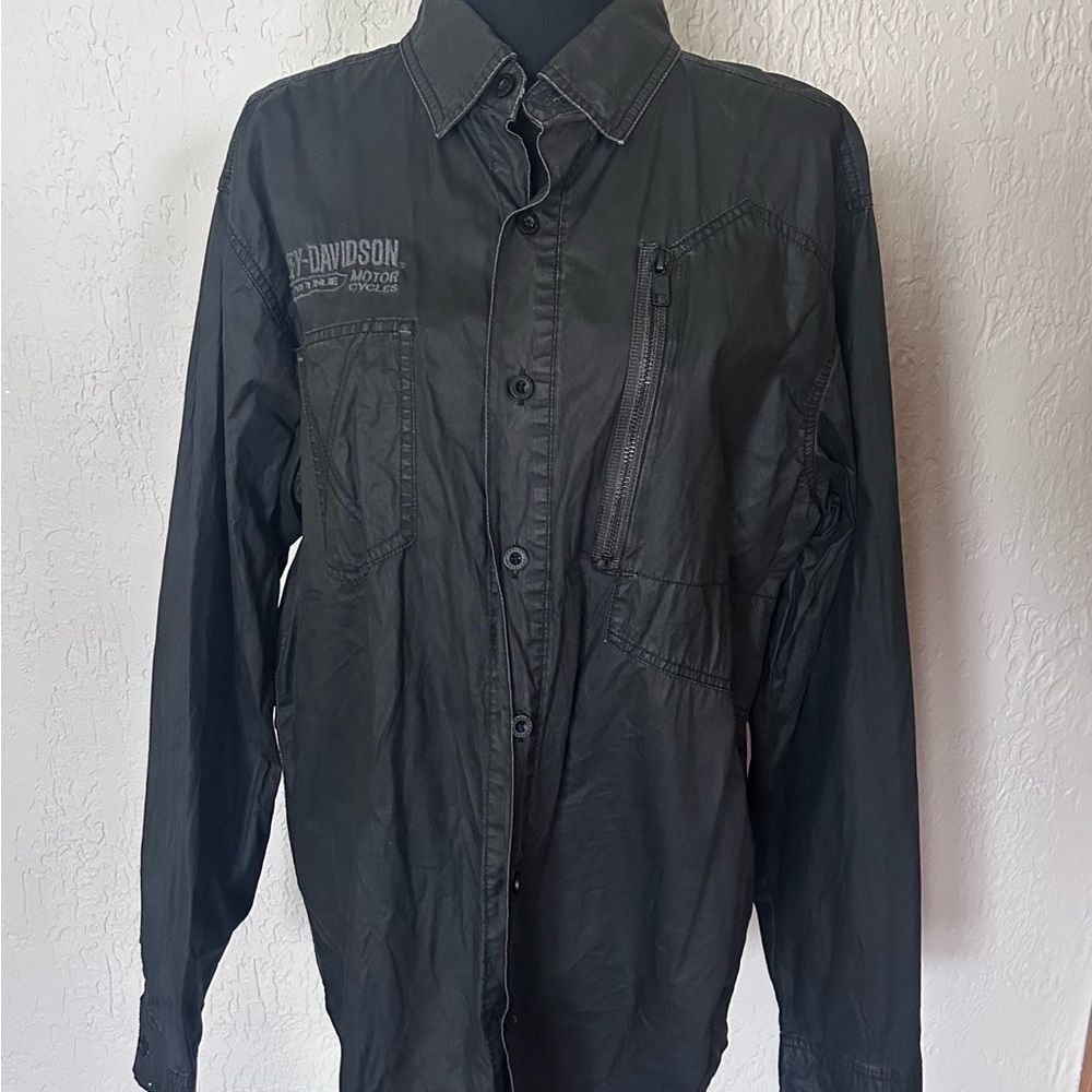 Harley-Davidson Black Embroidered Shirt